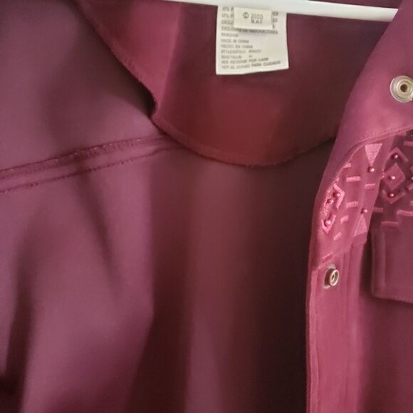 Plaza South Woman's Burgundy Pantsuit - Picture 8 of 16